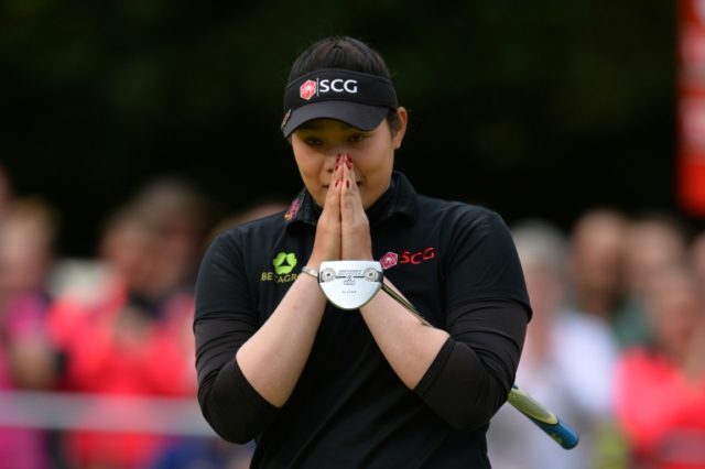 Thailand's Ariya Jutanugarn celebrates winning the 2016 Women's British Open Golf Champion