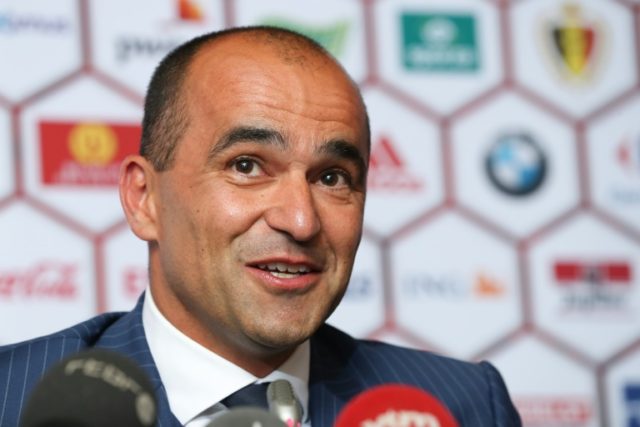 Belgium football team's new head coach Roberto Martinez gives a press conference in Brusse