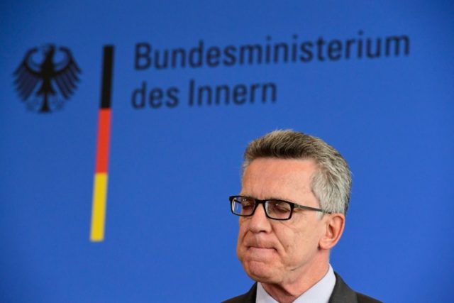 German Interior Minister Thomas de Maiziere said after a meeting with regional counterpart