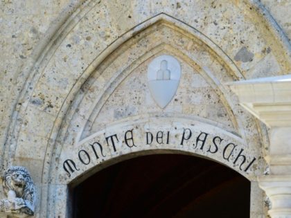 The headquarters of the Monte dei Paschi di Siena bank on July 2, 2016