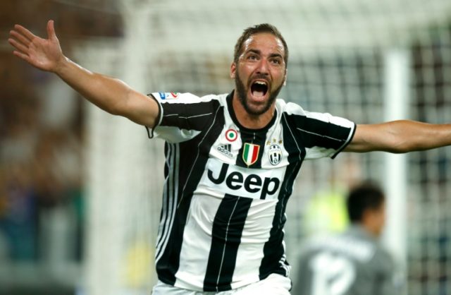 Juventus' Argentinian forward Gonzalo Higuain, pictured on August 20, 2016, will once agai