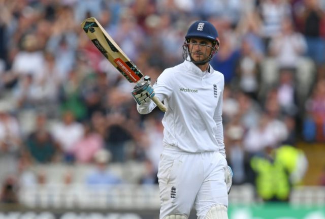England's Alex Hales, pictured on August 5, 2016, posted a picture on social media that ap