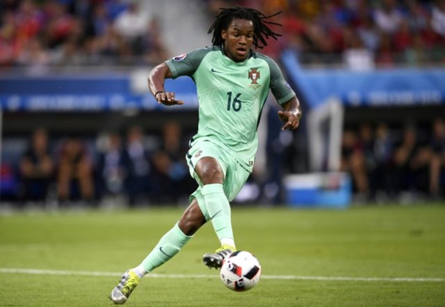 Portugal's midfielder Renato Sanches plays the ball during their Euro 2016 semi-final matc