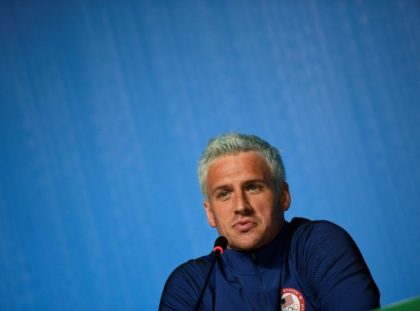 US swimmer Ryan Lochte at a press conference on August 3, 2016 in Rio de Janeiro