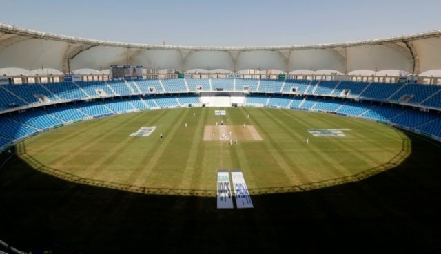A general view shows the Dubai International Stadium