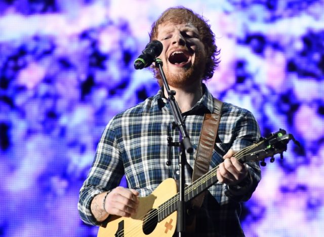 Ed Sheeran performs at the 'Rock in Rio' music festival at the MGM Resorts Festival Ground