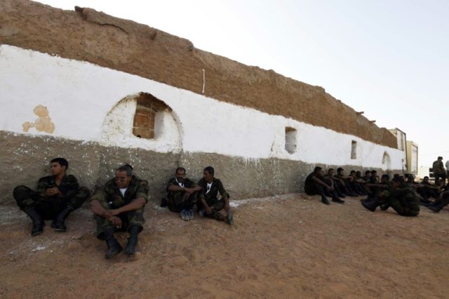 Members of the Sahrawi People's Liberation Army are pictured on July 8, 2016
