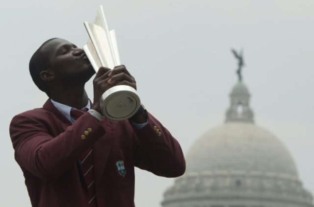 West Indies captain Darren Sammy, pictured on April 4, 2016, posted an emotional video on