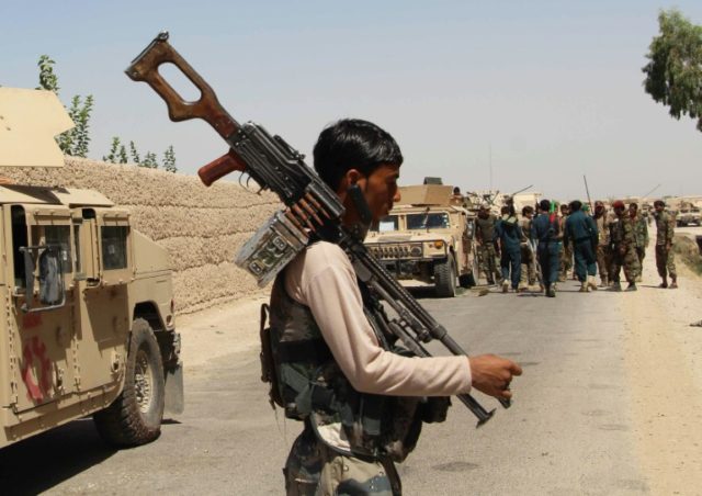 Afghan forces fought back Taliban insurgents after they stormed Nawa district, just south