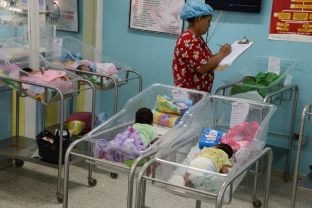 Babies born with microcephaly at the Intensive Care Unit of the South Hospital in Cholutec