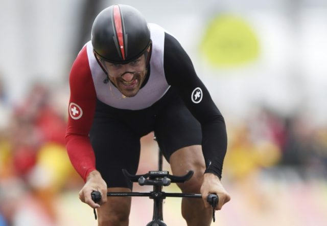 Fabian Cancellara contests the men's individual time trial in Rio on August 10, 2016