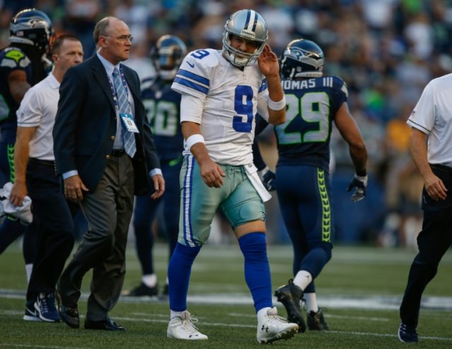 Dallas Cowboys quarterback Tony Romo has a broken bone in his back and could miss between