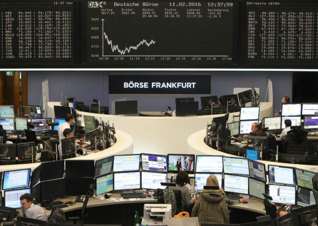 Around 1345 GMT, Paris and Frankfurt were slightly down, while London's benchmark managed