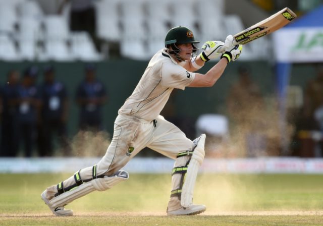 Australia's Steven Smith was 61 at stumps against Sri Lanka on the second day of the third
