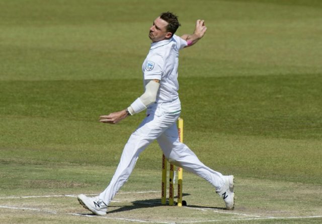 South African bowler Dale Steyn delivers a ball during the second Test match against New Z