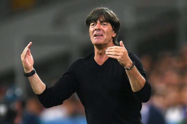 Germany's coach Joachim Loew reacts during the Euro 2016 semi-final football match between