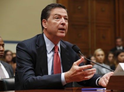 FBI Director James Comey testifies on Capitol Hill in Washington, Wednesday, Sept. 28, 201