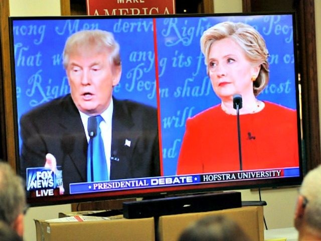 Debate Watch on a TV Getty