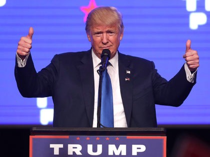 MIAMI, FL - SEPTEMBER 16: Republican presidential candidate Donald Trump speaks during a r