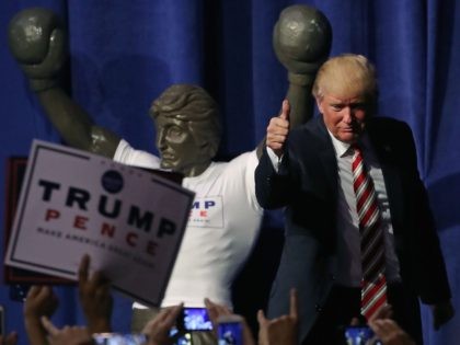 Donald Trump and Rocky in Pennsylvania (Mark Wilson / Getty)