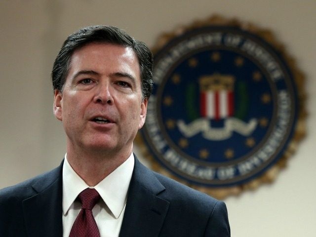 SAN FRANCISCO, CA - FEBRUARY 27: FBI director James Comey speaks during a news conference at the Phillip Burton Federal Building on February 27, 2014 in San Francisco, California. FBI director Comey met with members of the media and local law enforcement officials while in the San Francisco Bay Area …