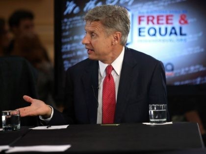 Libertarian Party candidate Gary Johnson October 23, 2012 in Chicago.