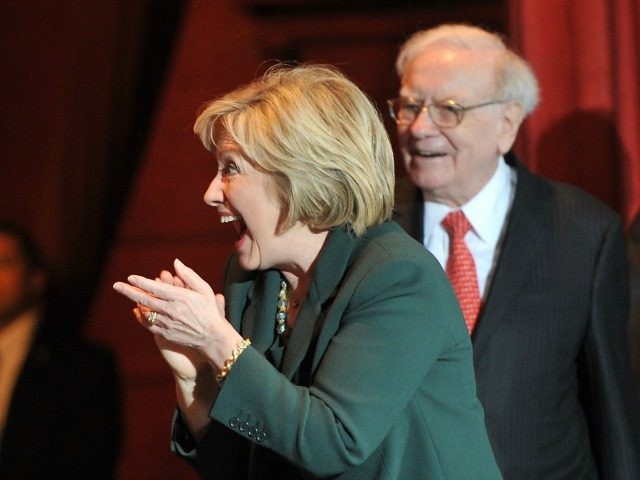 Democratic Presidential Candidate Hillary Rodham Clinton December 16, 2015 in Omaha, Nebraska. Clinton was introduced by Billionaire Businessman Warren Buffett.