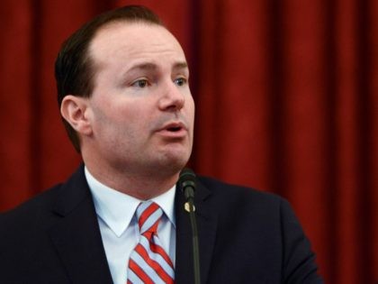 WASHINGTON, DC - APRIL 28: Senator Mike Lee speaks during #JusticReformNow Capitol Hill Advocacy Day at Russell Senate Office Building on April 28, 2016 in Washington, DC.