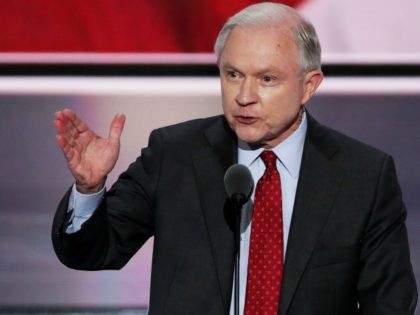 Sen. Jeff Sessions (R-AL) delivers a speech during the opening of the second day of the Re