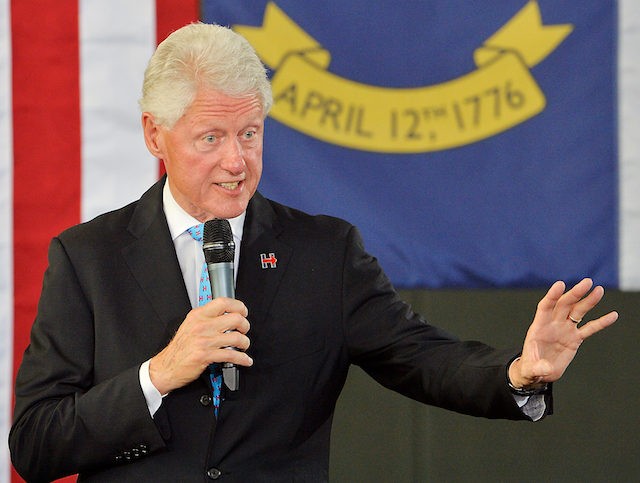 DURHAM, NC - SEPTEMBER 6: Former U.S. President Bill Clinton speaks at the Community Family Life & Recreation Center at Lyon Park on September 6, 2016 in Durham, North Carolina. Clinton spoke on wife, Democratic presidential nominee Hillary Clinton's plan for the economy. (Photo by Sara D. Davis/Getty Images)