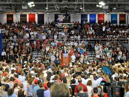 Republican presidential nominee Donald Trump speaks during a campaign event at High Point