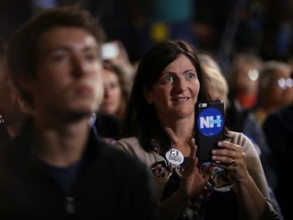 Supporters at campaign rally with Hillary Clinton and U.S. Sen. Bernie Sanders (I-VT) Sept