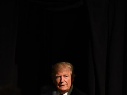 US Republican presidential nominee Donald Trump arrives at a campaign rally at the Mid-America convention centre in Council Bluffs, Iowa, on September 28, 2016. / AFP / Jewel SAMAD (Photo credit should read JEWEL SAMAD/AFP/Getty Images)