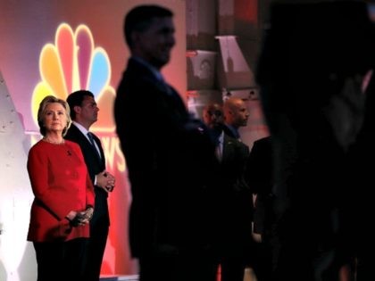 Democratic presidential nominee former Secretary of State Hillary Clinton during the NBC N