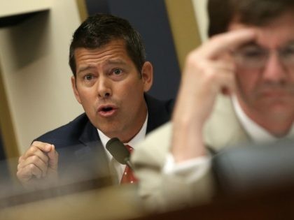 WASHINGTON, DC - JULY 15: U.S. Rep. Sean Duffy (L) (R-WI) questions Federal Reserve Board