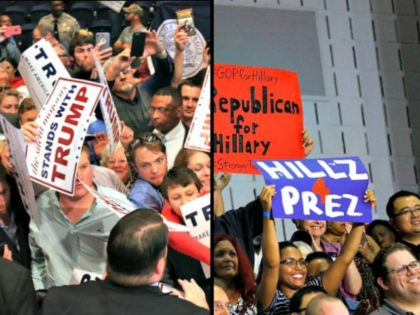 Trump Crowd Hillary Crowd