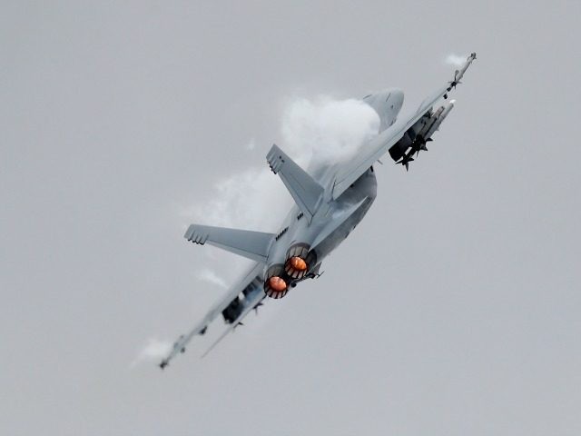 Boeing F/A-18 Super Hornet, a twin-engine, supersonic, all weather multirole fighter takes