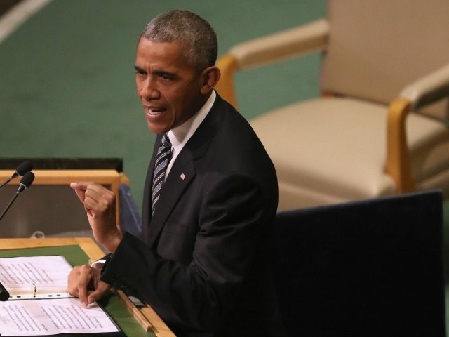 NEW YORK, NY - SEPTEMBER 20: U.S. President Barack Obama addresses the United Nations Gene