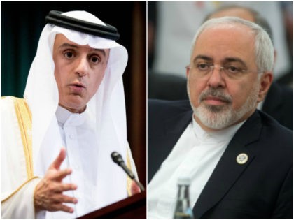 Saudi Arabia Foreign Minister Adel al-Jubeir and Iranian Foreign Minister Mohammad Javad Zarif