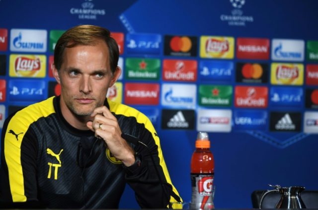 Dortmund's head coach Thomas Tuchel attends a press conference on September 26, 2016