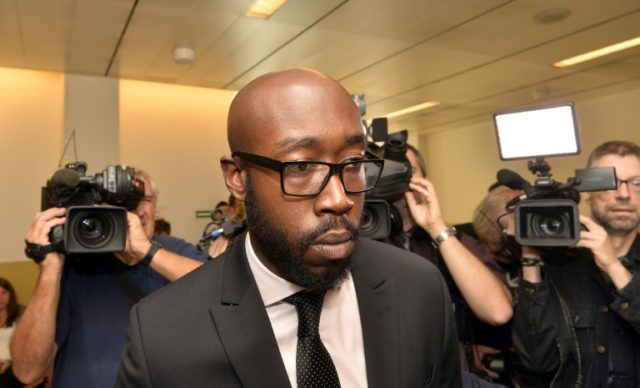 US rapper Freddie Gibbs arrives for the start of his sexual abuse trial in Vienna on Septe