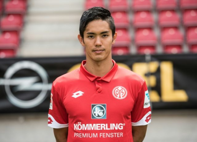 Mainz' Japanese forward Yoshinori Muto poses during the 2016-17 German Bundesliga season P