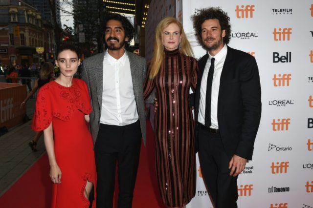 (From L) Actors Rooney Mara, Dev Patel, Nicole Kidman and director Garth Davis attend the