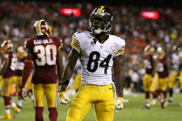 The National Football League slapped Pittsburgh Steelers receiver Antonio Brown (pictured)