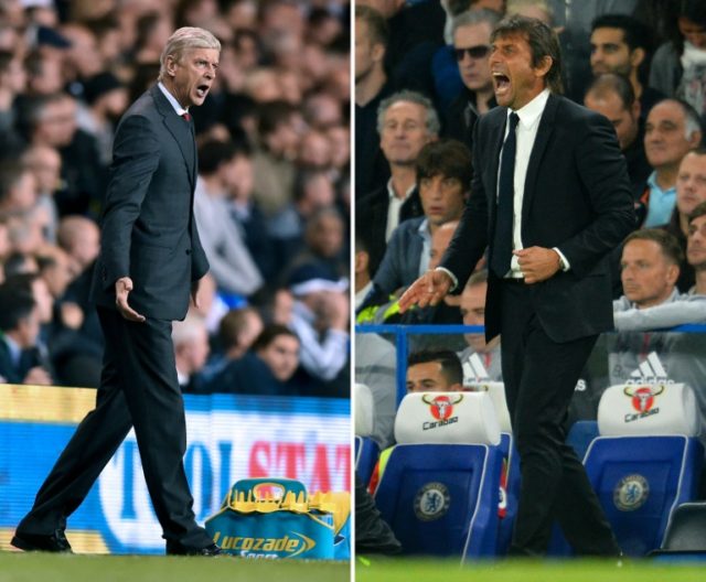 Chelsea manager Antonio Conte (right) and Arsenal boss Arsene Wenger
