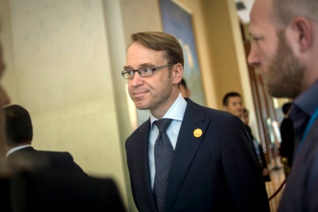 Germany's Bundesbank chief Jens Weidmann, seen after a meeting in Chengdu, in China's Sich