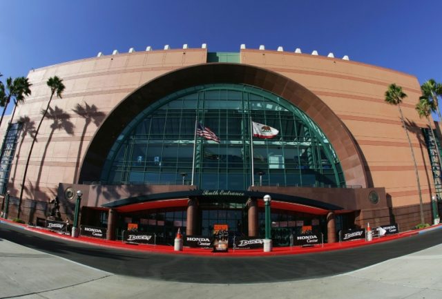 Anaheim's Honda Center, home of the National Hockey League's Anaheim Ducks, would host vol