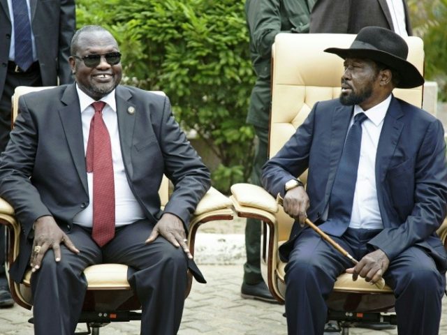 A brutal war -- which broke out in December 2013 when South Sudan President Salva Kiir (R)