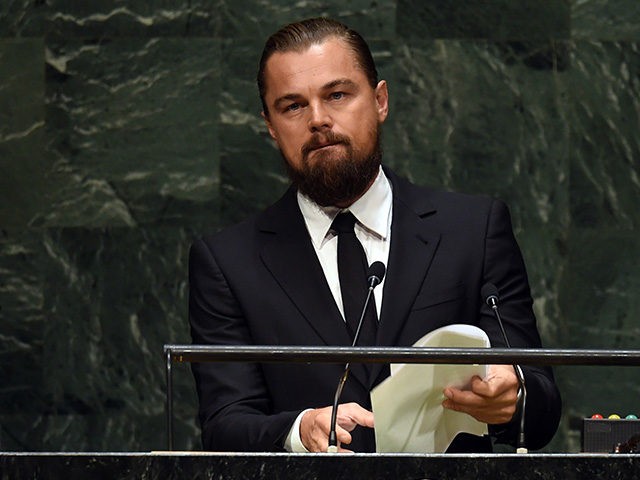 Leonardo DiCaprio, actor and UN Messenger of Peace speaks during the opening session of the Climate Change Summit at the United Nations in New York September 23, 2014, in New York. (TIMOTHY A. CLARY/AFP/Getty Images)