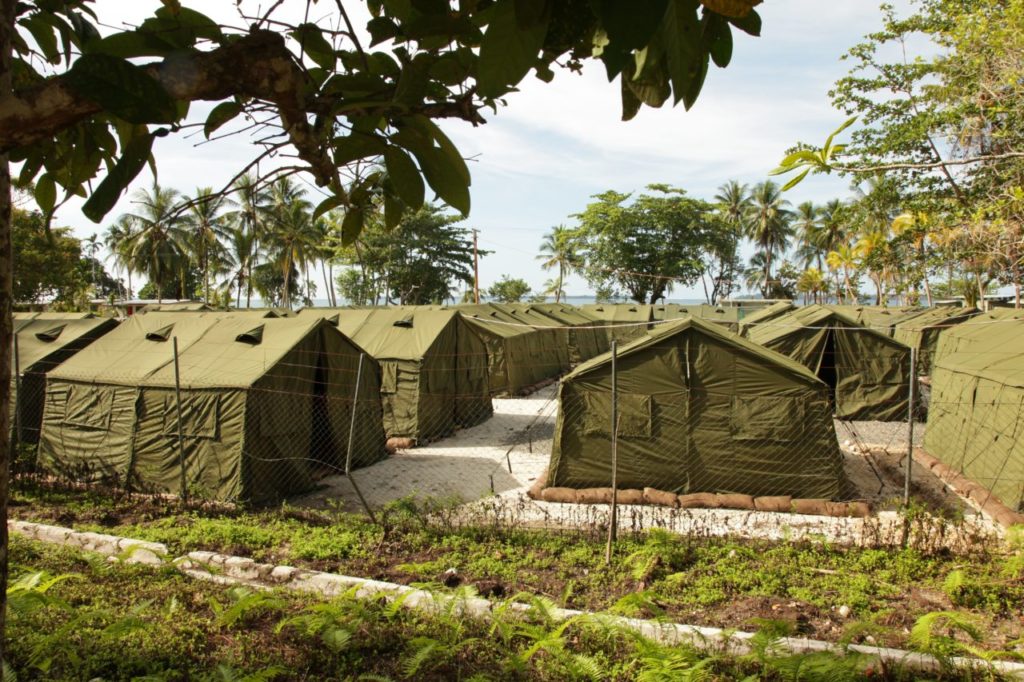 MANUS ISLAND, PAPUA NEW GUINEA - OCTOBER 16: In this handout photo provided by the Australian Department of Immigration and Citizenship, facilities at the Manus Island Regional Processing Facility, used for the detention of asylum seekers that arrive by boat, primarily to Christmas Island off the Australian mainland, on October 16, 2012 on Manus Island, Papua New Guinea. The Australian government announced in a joint press conference with Papua New Guinea's Prime Minister Peter O'Neill that all asylum seekers that arrive at Christmas Island or the Australian mainland will be processed and resettled in Papua New Guinea. (Photo by the Australian Department of Immigration and Citizenship via Getty Images)